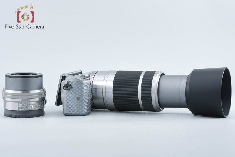Sony α NEX-5T Silver 16.1 MP 16-50 55-210 Lenses [Multiple Languages] from Japan
