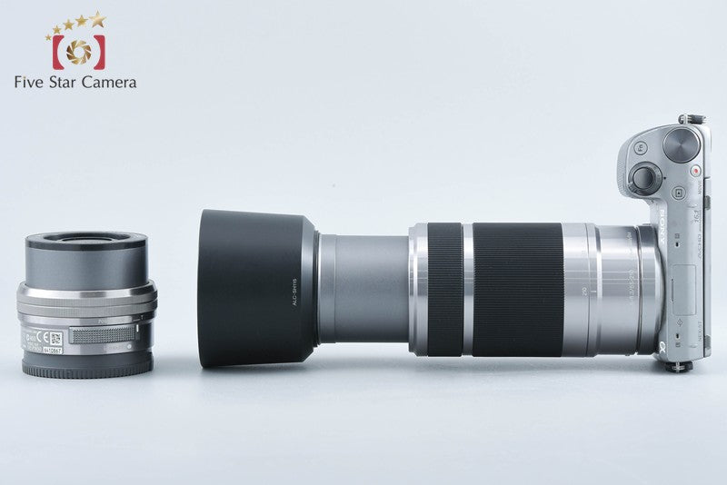 Sony α NEX-5T Silver 16.1 MP 16-50 55-210 Lenses [Multiple Languages] from Japan