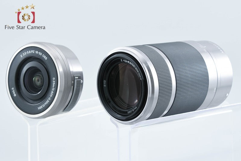 Sony α NEX-5T Silver 16.1 MP 16-50 55-210 Lenses [Multiple Languages] from Japan