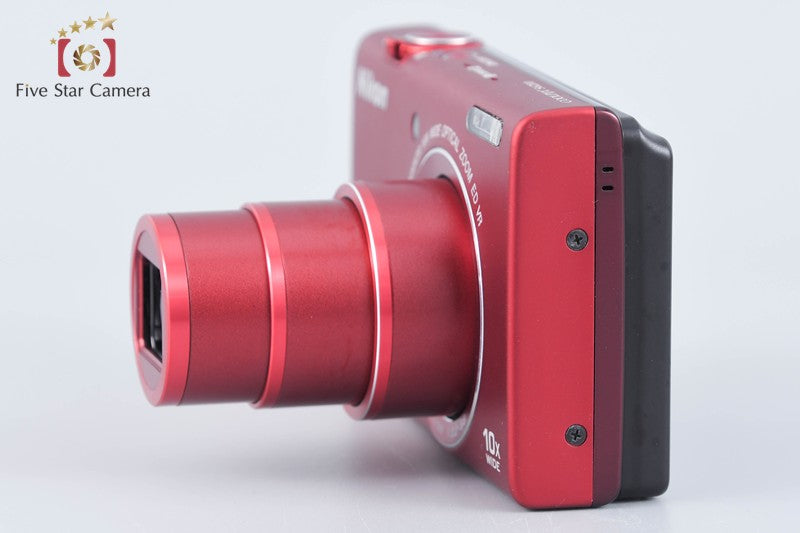 Nikon COOLPIX S6200 Brilliant Red 16.0 MP Digital Camera from Japan