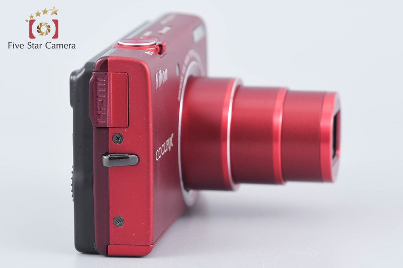 Nikon COOLPIX S6200 Brilliant Red 16.0 MP Digital Camera from Japan