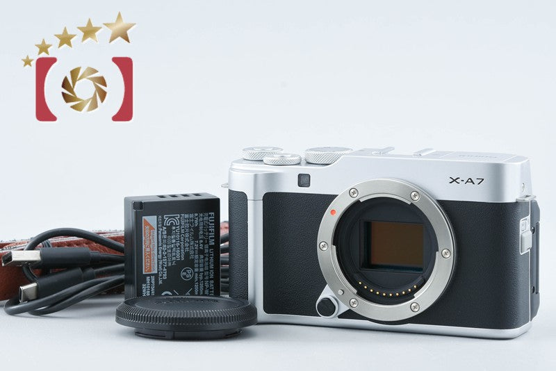 Fujifilm X-A7 24.2 MP Silver Digital Mirrorless Camera Body from Japan