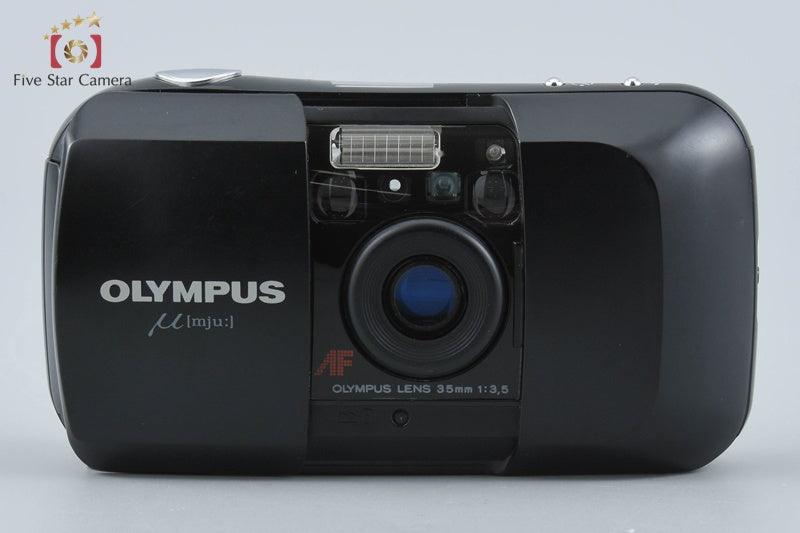 Olympus μ[mju:] Black 35mm f/3.5 Point & Shoot Film Camera from Japan