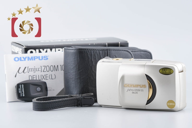 Olympus μ[mju:] ZOOM 105 DELUXE 35mm Point & Shoot Film Camera w/ Box from Japan