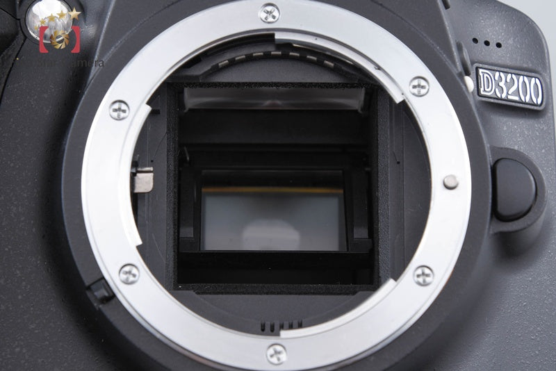 "Shutter count 1,466" Nikon D3200 Black 24.2 MP DSLR 18-55 VR Lens from Japan