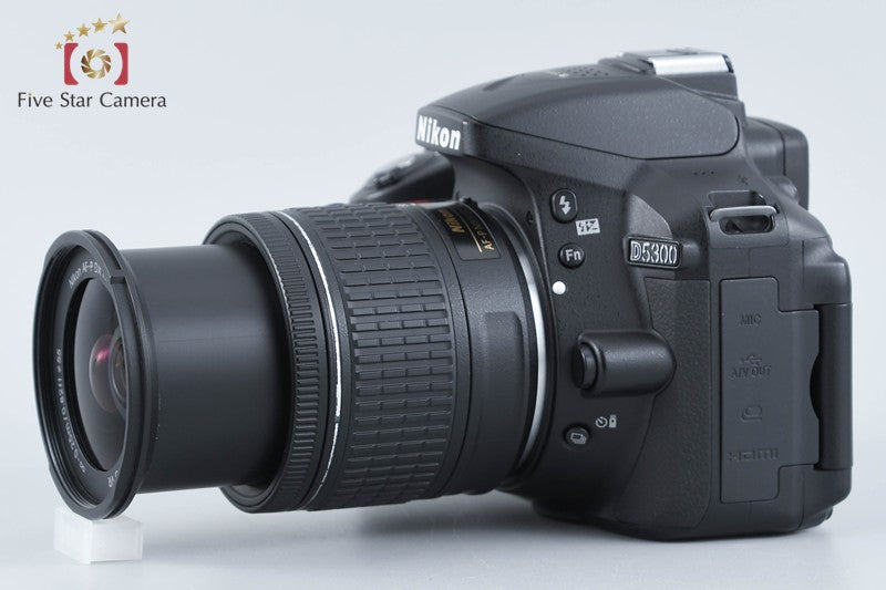 Nikon D5300 Black 24.2 MP DSLR Camera AF-P 18-55 VR Lens from Japan