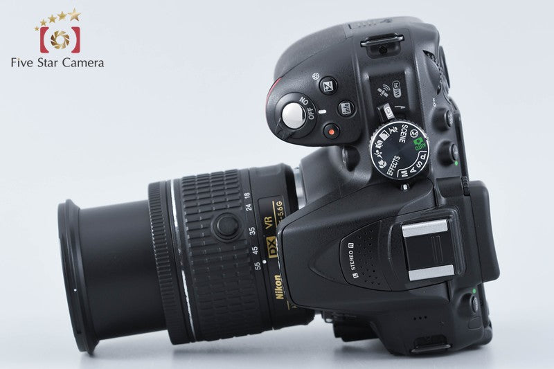 Nikon D5300 Black 24.2 MP DSLR Camera AF-P 18-55 VR Lens from Japan