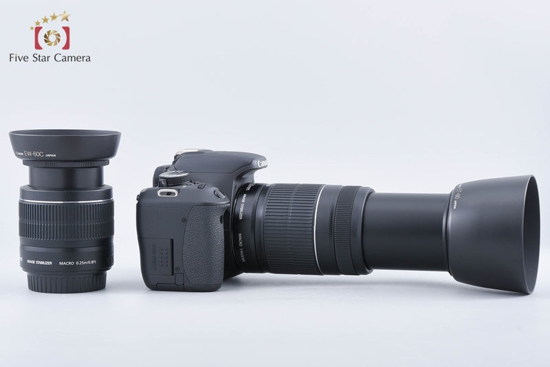 Canon EOS Kiss X5 / Rebel T3i / 600D 18.0 MP DSLR 18-55 55-250 Lenses from Japan