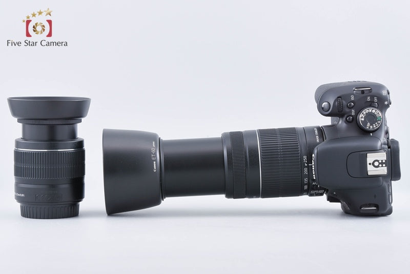 Canon EOS Kiss X5 / Rebel T3i / 600D 18.0 MP DSLR 18-55 55-250 Lenses from Japan