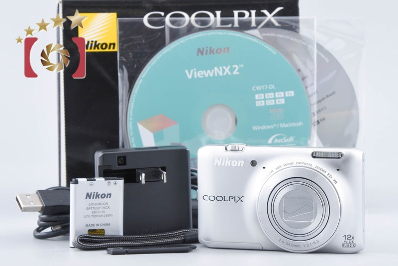 Nikon COOLPIX S6400 Crystal Silver 16.0 MP Digital Camera w/ Box from Japan