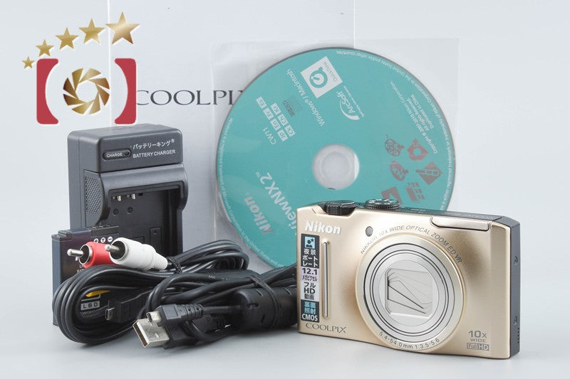 Nikon COOLPIX S8100 Precious Gold 12.1 MP Digital Camera from Japan