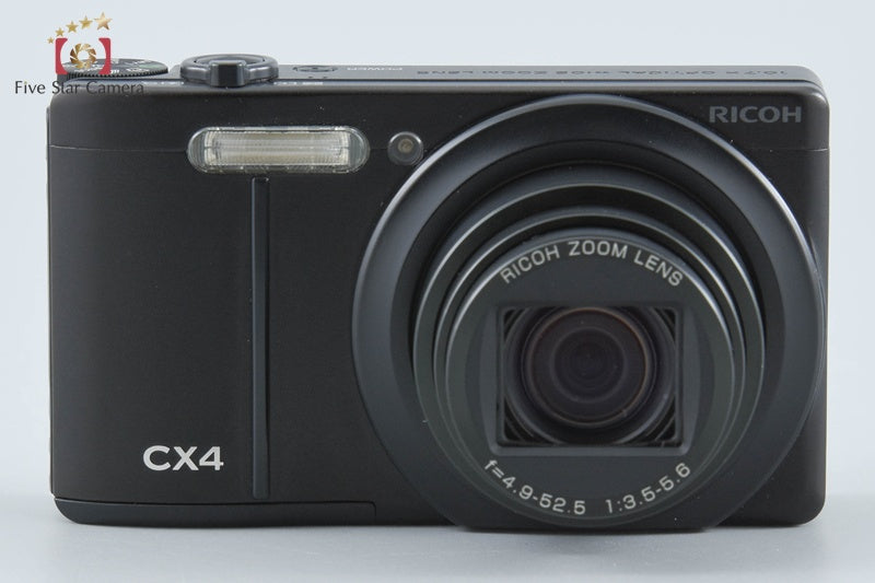 "Shutter count 1,259" Ricoh CX4 Black 10.0 MP Digital Camera w/ Box from Japan