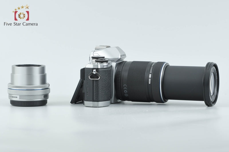 Olympus OM-D E-M10 Silver 16.1 MP 14-42 40-150 Lenses w/ Box from Japan