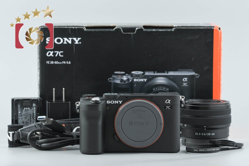 SONY α7C ILCE-7C Black 24.2 MP 28-60 Lens w/ Box [Multiple Languages] from Japan