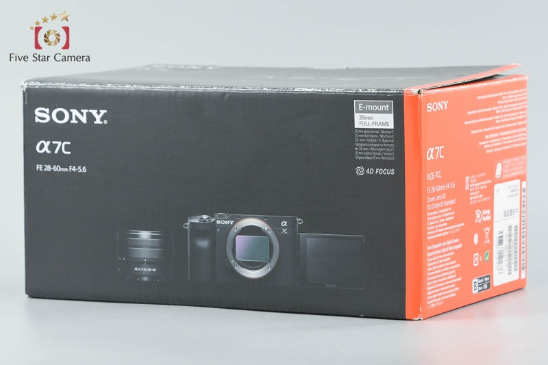 SONY α7C ILCE-7C Black 24.2 MP 28-60 Lens w/ Box [Multiple Languages] from Japan