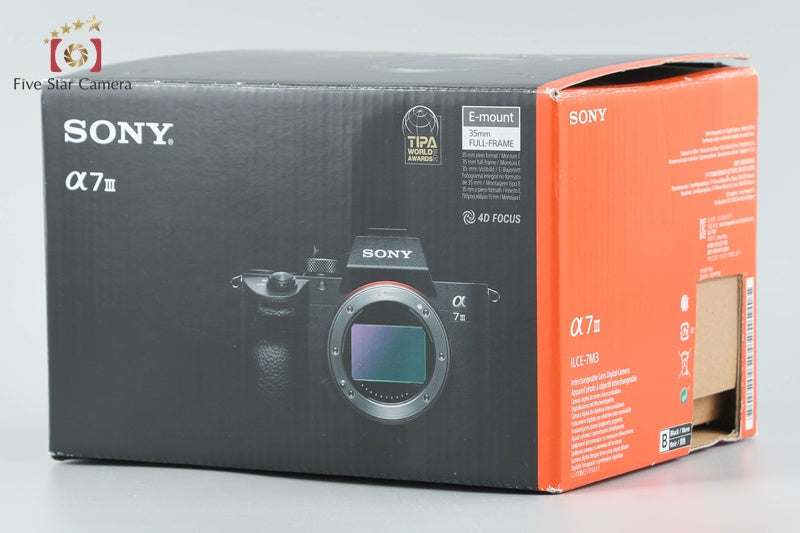 SONY α7III ILCE-7M3 24.2 MP Mirrorless Camera [Multiple Languages] from Japan