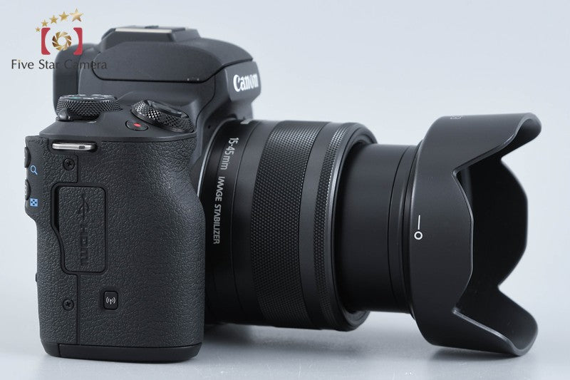 "Count 5,000" Canon EOS Kiss M / M50 Black 24.0 MP 15-45 IS STM Lens from Japan
