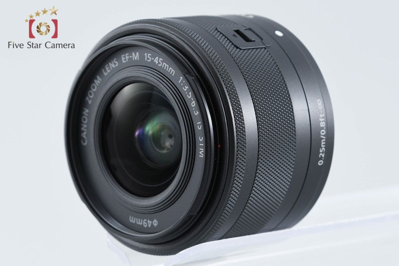 "Count 5,000" Canon EOS Kiss M / M50 Black 24.0 MP 15-45 IS STM Lens from Japan