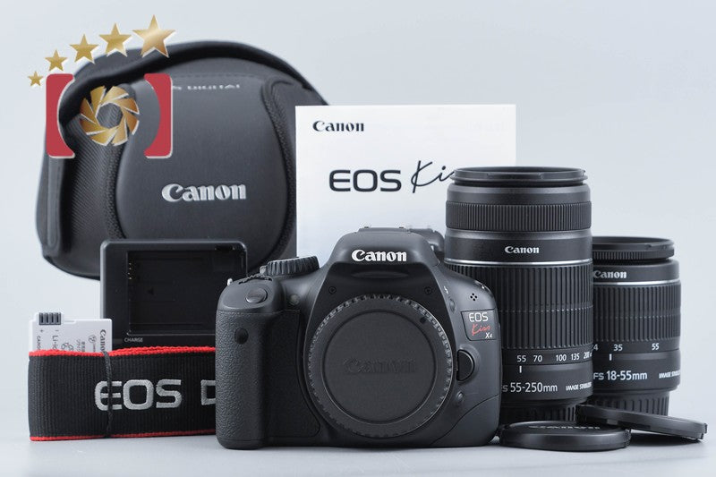Canon EOS Kiss X4 / Rebel T2i / 550D 18.0 MP 18-55 55-250 Lenses from Japan