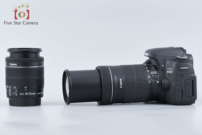 Canon EOS 8000D / Rebel T6s / 760D 24.2 MP EF-S 18-55 55-250 Lenses from Japan