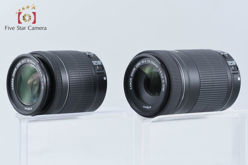 Canon EOS 8000D / Rebel T6s / 760D 24.2 MP EF-S 18-55 55-250 Lenses from Japan