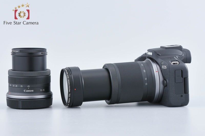 "Count 2,000" Canon EOS R50 Black 24.2 MP RF-S 18-45 55-210 Lenses from Japan