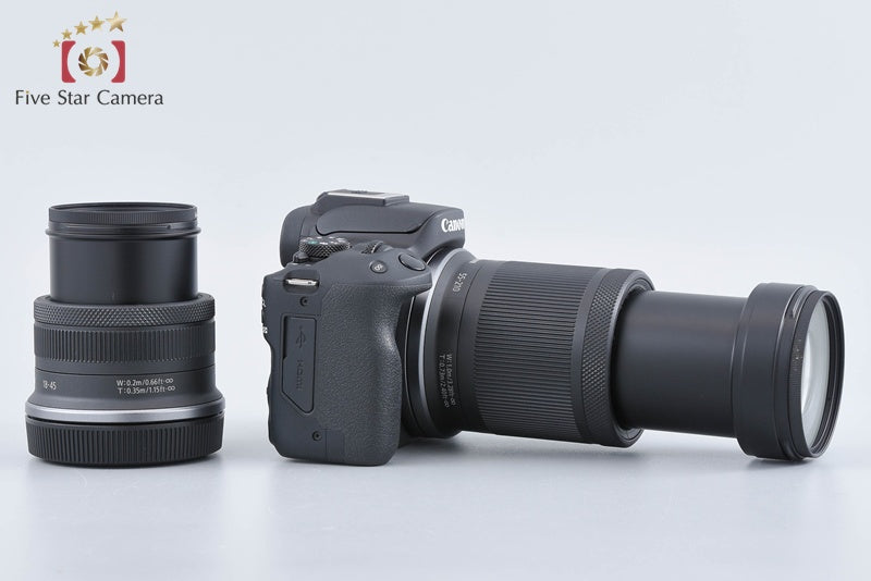 "Count 2,000" Canon EOS R50 Black 24.2 MP RF-S 18-45 55-210 Lenses from Japan