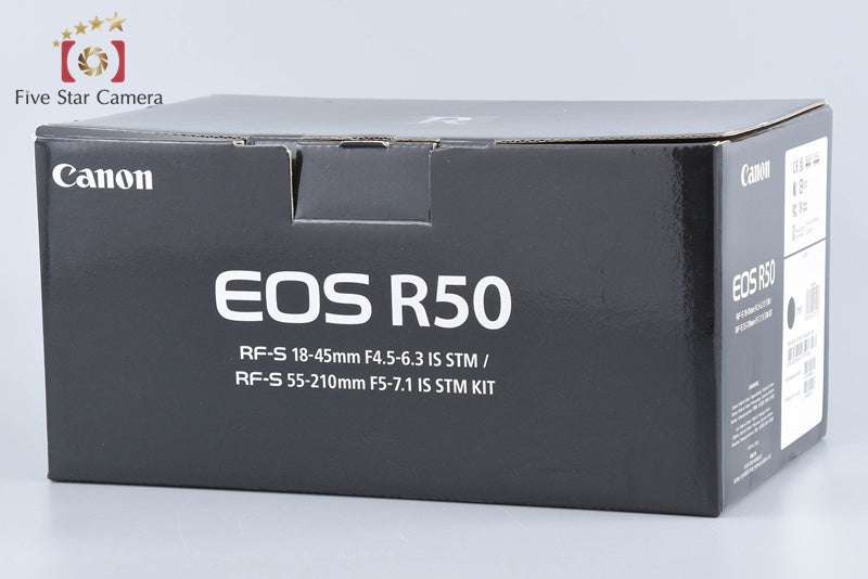 "Count 2,000" Canon EOS R50 Black 24.2 MP RF-S 18-45 55-210 Lenses from Japan
