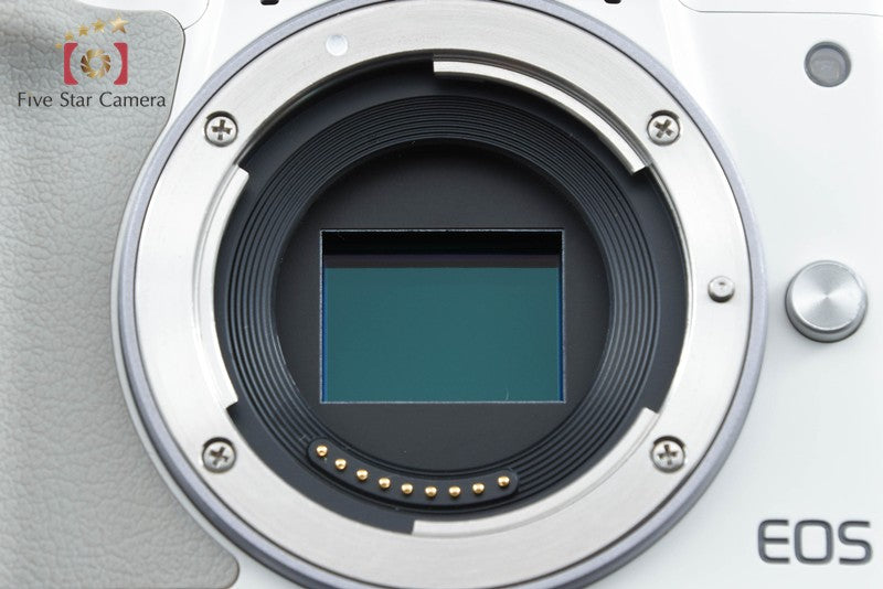 Canon EOS Kiss M2 White 24.1 MP EF-M 15-45 55-200 Lenses from Japan