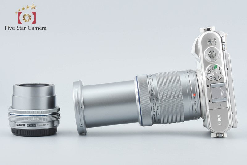 "Count 2,283" Olympus E-PL9 White 16.1 MP 14-42 40-150 Lenses from Japan