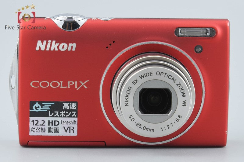 Nikon COOLPIX S5100 Clear Red 12.2 MP Digital Camera from Japan