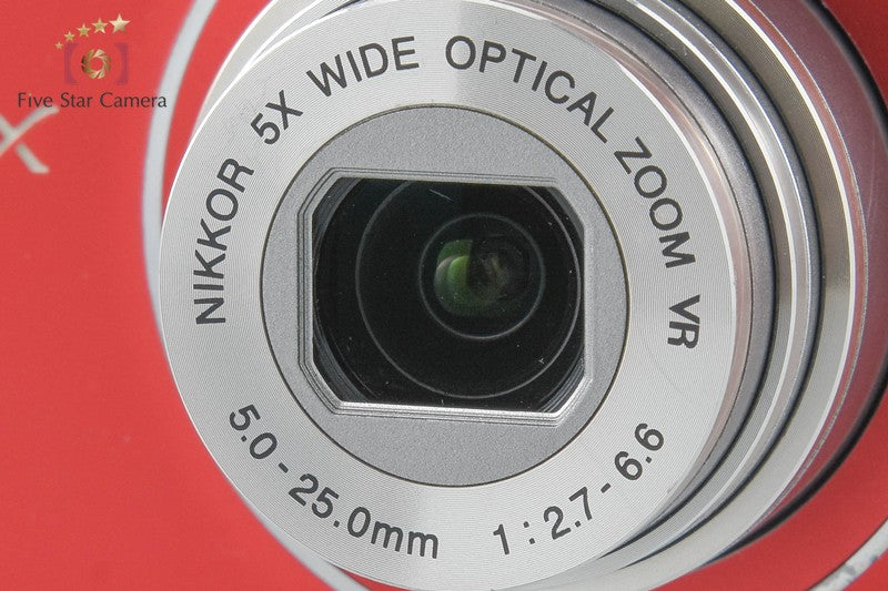 Nikon COOLPIX S5100 Clear Red 12.2 MP Digital Camera from Japan