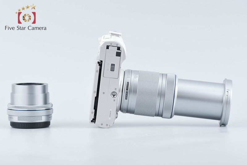"Count 2,980" Olympus PEN Lite E-PL9 White 16.1MP 14-42 40-150 Lenses from Japan