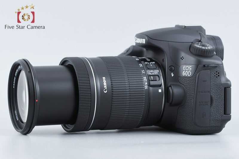 "Count 719" Canon EOS 60D 18.0 MP DSLR Camera EF-S 18-135 Lens w/ Box from Japan