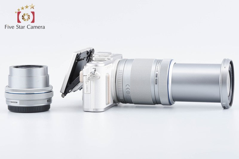 "Count 664" Olympus PEN E-PL8 White 16.1 MP EZ 14-42 40-150 Lenses from Japan