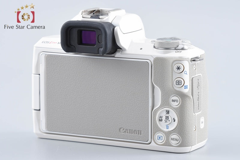 Canon EOS Kiss M / M50 White 24.0MP 15-45 55-200 IS STM Lenses w/ Box from Japan