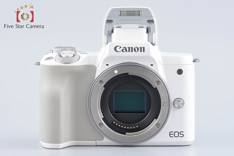 Canon EOS Kiss M / M50 White 24.0MP 15-45 55-200 IS STM Lenses w/ Box from Japan