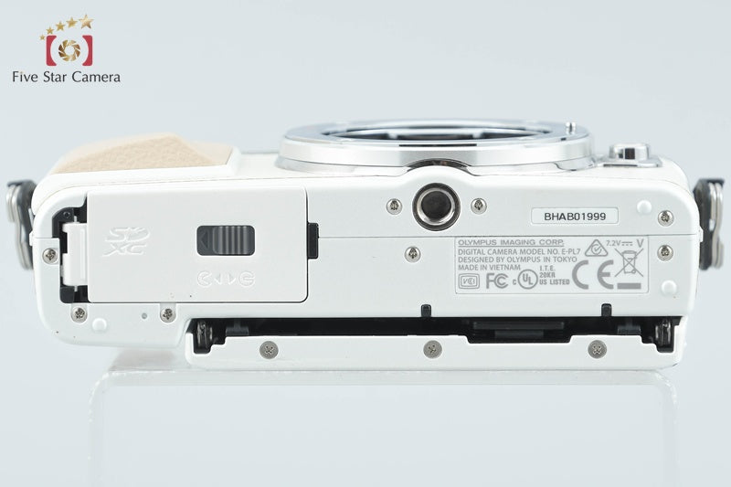 Olympus PEN Lite E-PL7 White 16.1 MP Digital Mirrorless Camera Body from Japan