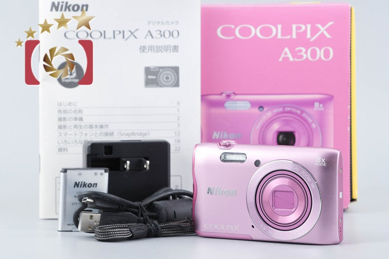 Nikon COOLPIX A300 Pink 20.0 MP Digital Camera w/ Box from Japan