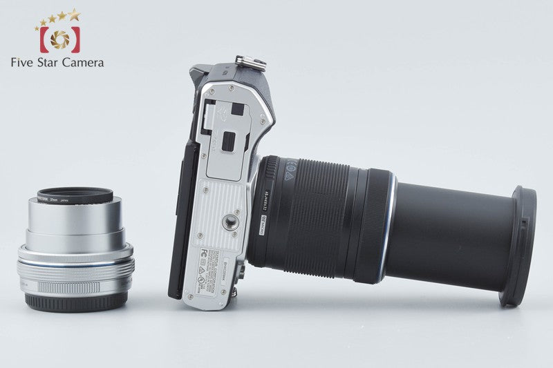 Olympus OM-D E-M10 Mark III Silver 16.1 MP 14-42 40-150 EZ Lenses from Japan