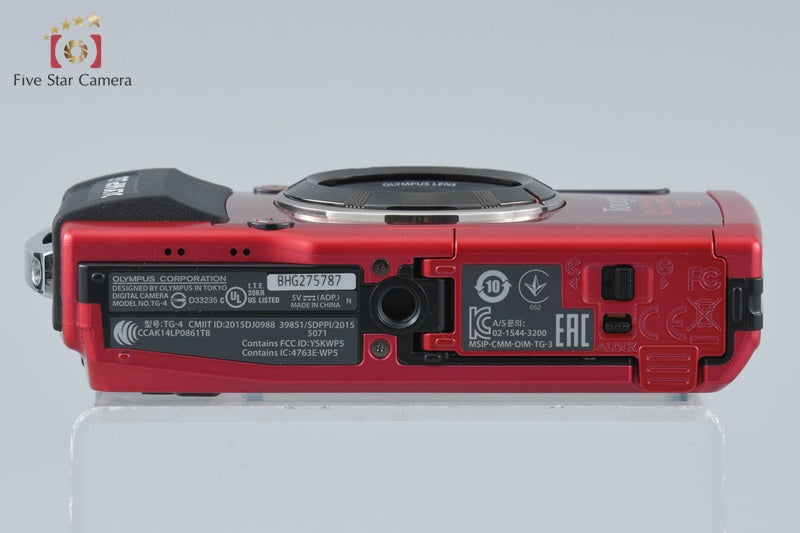 "Count 326" Olympus STYLUS TG-4 Tough Red 16.0 MP Digital Camera from Japan