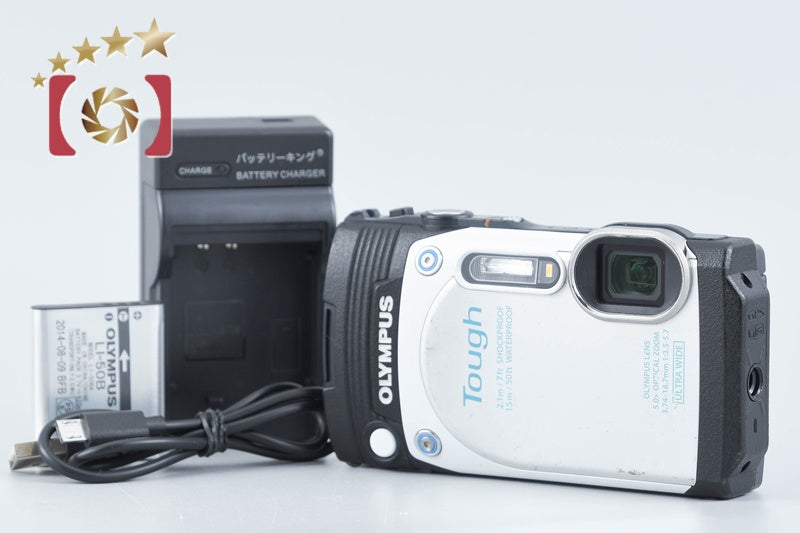 Olympus STYLUS TG-870 Tough White 16.0 MP Waterproof Digital Camera from Japan