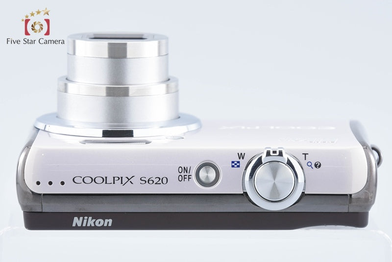 Nikon COOLPIX S620 Pearl White 12.2 MP Digital Camera w/ Box from Japan