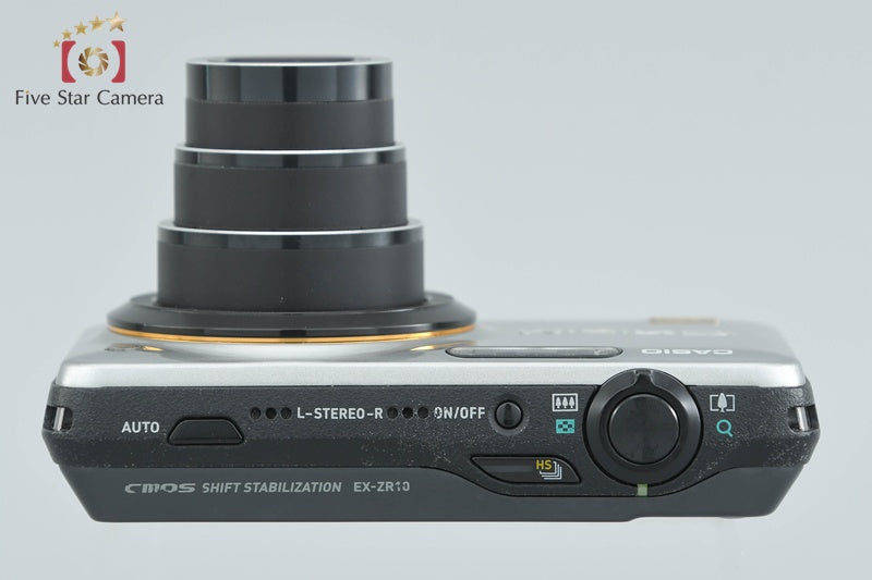 CASIO HIGH SPEED EXILIM EX-ZR10 Silver 12.1 MP Digital Camera from Japan