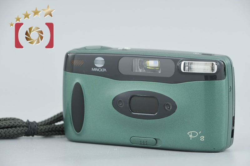 MINOLTA P's Green 35mm Point & Shoot Film Camera from Japan