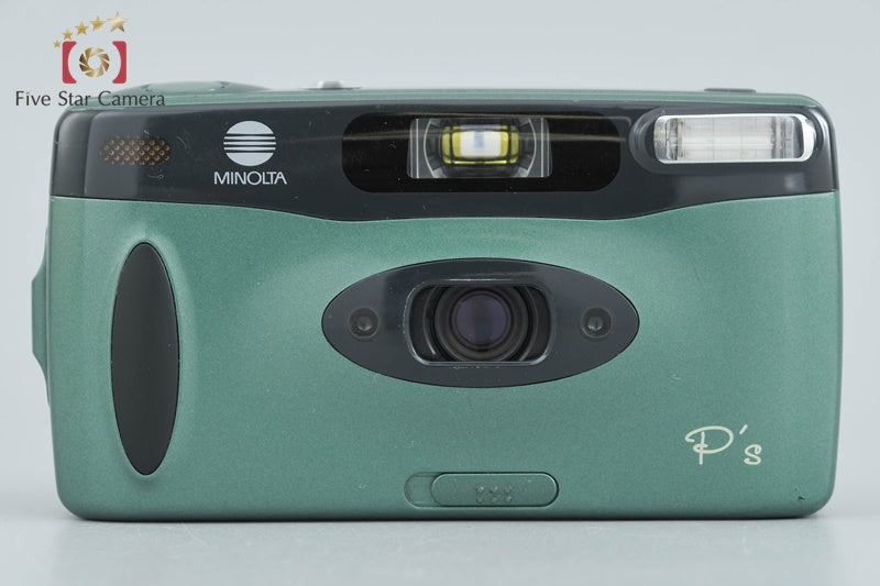 MINOLTA P's Green 35mm Point & Shoot Film Camera from Japan