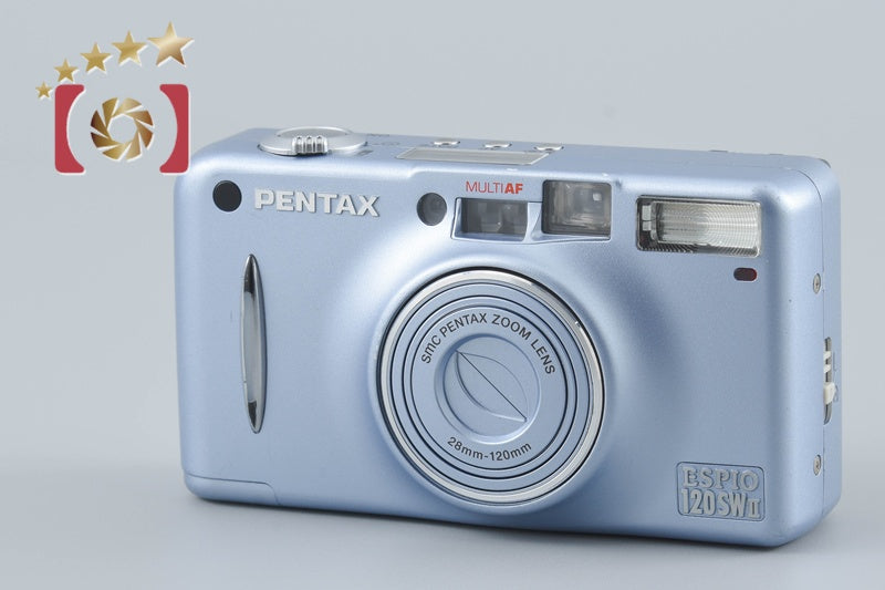 Pentax ESPIO 120SWII Silky Blue 35mm Point & Shoot Film Camera from Japan