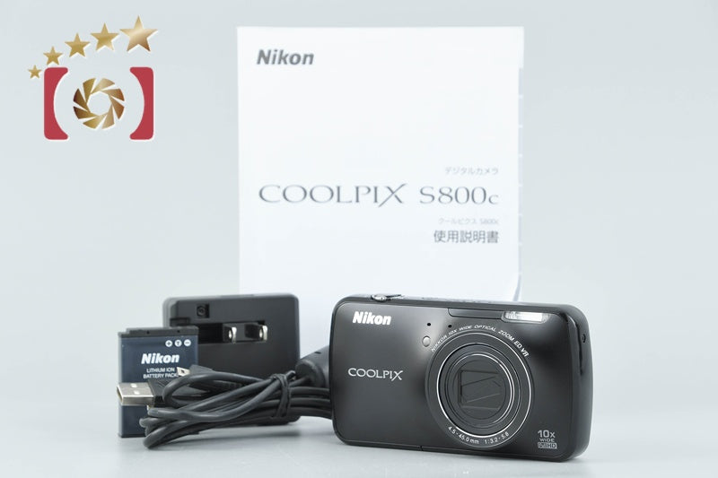 Nikon COOLPIX S800C Black 16.0 MP Digital Camera from Japan