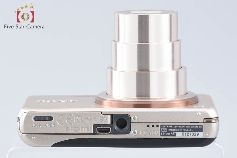 Sony Cyber-Shot DSC-WX200 Gold Digital Camera [Multiple Languages] from Japan