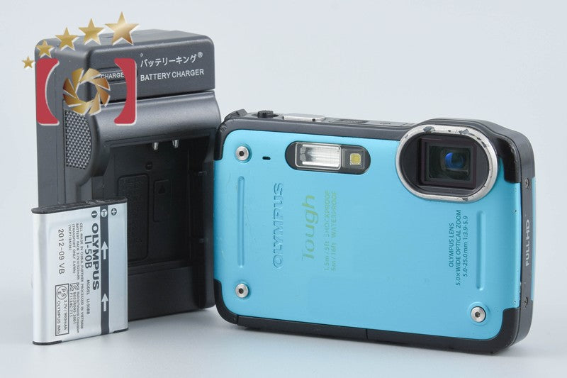 Olympus STYLUS TG-625 Tough Blue 12.0 MP Digital Camera from Japan